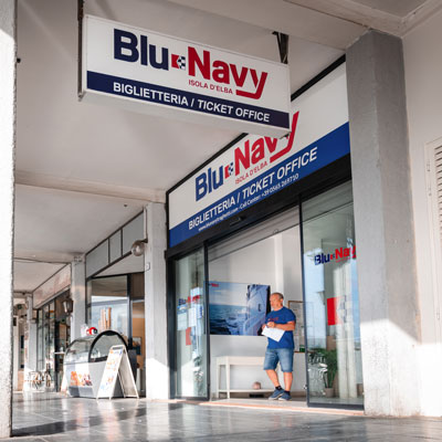 Entrata biglietteria Blu Navy Portoferraio